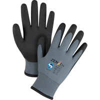 Gants enduits de premi&egrave;re qualit&eacute; ZX-30°, 10/T-Grand, R&ecirc;vetement PVC, Calibre 15, Enveloppe en Nylon Par Equipment