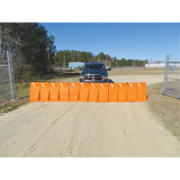 Traffic Barriers, Water-Filled, 62.25" L x 24" H, Orange SFU851 | Par Equipment