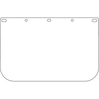 Dynamic Die Cut Faceshield Visor, PETG, Clear Tint Par Equipment