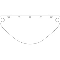 Dynamic Die Cut Faceshield Visor, PETG, Clear Tint Par Equipment