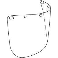 Dynamic Die Cut Faceshield Visor, Polycarbonate, Clear Tint Par Equipment