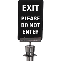Enseigne de contr&ocirc;le des foules  Exit: Please Do Not Enter , 11" x 7", Plastique, Anglais Par Equipment