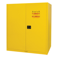 Vertical Drum Storage Cabinet, 110 US gal. Cap., 2 Drums, Yellow SGC540 | Par Equipment
