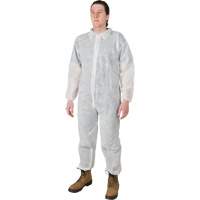 Coveralls, Medium, White, Polypropylene Par Equipment