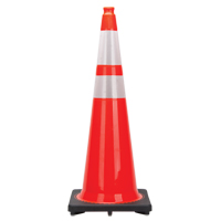 Premium Traffic Cones, 36", Orange, 4" & 6" Reflective Collar(s) SGD774 | Par Equipment