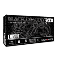 Gants Black Dragon Zero, T-petit, Nitrile, 4,5 mils, Sans poudre, Noir, Classe 2 Par Equipment