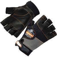 ProFlex 901 Half-Finger Leather Impact Gloves, Small, Grain Leather Palm, Hook & Loop Cuff Par Equipment