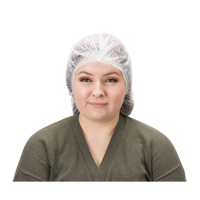 Pleated Bouffant Cap, Polypropylene, 19", White Par Equipment