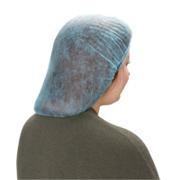 Pleated Bouffant Cap, Polypropylene, 21", Blue Par Equipment