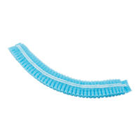 Pleated Bouffant Cap, Polypropylene, 21", Blue Par Equipment
