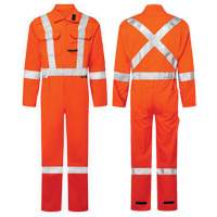 Combinaisons de luxe haute visibilit&eacute; 7 oz UltraSoft, Taille 60-62 (grand taille), Orange Par Equipment