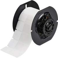 Self-Laminating Wire & Cable Label, Vinyl, 1" L x 2.6" H, Clear/White Par Equipment