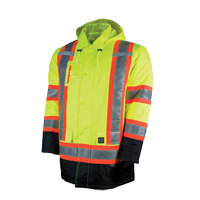 Parka de s&eacute;curit&eacute; doubl&eacute;, Jaune lime haute visibilit&eacute;, Grand Par Equipment