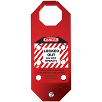 Stopout<sup>®</sup> OSHA Danger Aluma-Tag™ Locked Out Do Not Operate Hasp, Red SGH860 | Par Equipment