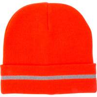 High Visibility Knit Hat with Reflective Stripe, High Visibility Orange, Acrylic SGI135 | Par Equipment