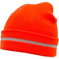 High Visibility Knit Hat with Reflective Stripe, High Visibility Orange, Acrylic SGI135 | Par Equipment