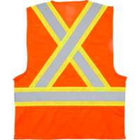 Traffic Safety Vest, High Visibility Orange, Medium, Polyester, CSA Z96 Class 2 - Level 2 SGI273 | Par Equipment