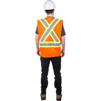Traffic Safety Vest, High Visibility Orange, 2X-Large, Polyester, CSA Z96 Class 2 - Level 2 SGI276 | Par Equipment