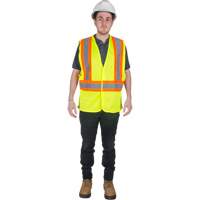 Traffic Safety Vest, High Visibility Lime-Yellow, Medium, Polyester, CSA Z96 Class 2 - Level 2 SGI277 | Par Equipment