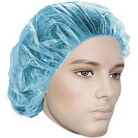 Bouffant Caps, Polypropylene, 18", Blue Par Equipment