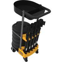 PLUS Barrier Post Cart Kit with Tray, 75' L, Metal, Black SGI812 | Par Equipment
