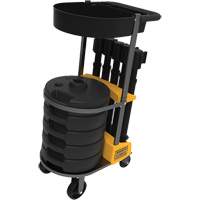 PLUS Barrier Post Cart Kit with Tray, 75' L, Metal, Black SGI812 | Par Equipment