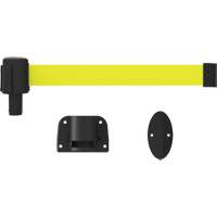 PLUS Wall Mount Barrier System, Plastic, Screw Mount, 15', Yellow Tape Par Equipment