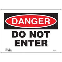 Enseigne Do Not Enter, 7" x 10", Vinyle, Anglais Par Equipment
