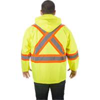 RZ1000 Rain Jacket, Polyester, Small, High Visibility Lime-Yellow Par Equipment
