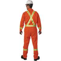 Unlined Hi-Vis Coveralls, Size Small, Orange Par Equipment