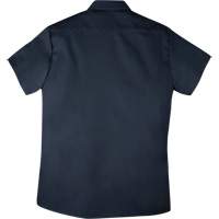 Chemise de travail &agrave; manches courtes en tissu crois&eacute; avec boutons-pression, Hommes, Petit, Bleu marine Par Equipment