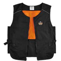 Chill-Its&reg; 6260 Lightweight Phase Change Cooling Vest with Packs, Small/Medium, Black Par Equipment