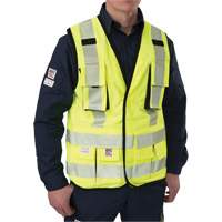 Ripstop Surveyor's Vest, High Visibility Lime-Yellow, Small, Polyester Par Equipment