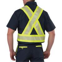 Ripstop High Visibility Short Sleeved Shirt, Polyester, Small, Navy Blue Par Equipment