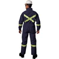 Westex UltraSoft&reg; Deluxe Coveralls with Reflective Material, Size 36, Navy Blue, 8.7 cal/cm² Par Equipment