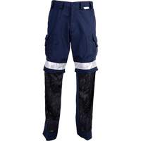 High Visibility Pants, Poly-Cotton, 32, Navy Blue Par Equipment
