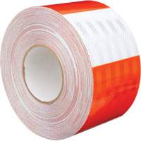 High Intensity Prismatic Grade Barricade Sheeting, 4" W x 150' L, 19 mils, Orange and White Par Equipment