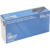 Puncture-Resistant Medical-Grade Disposable Gloves, Large, Nitrile, 5-mil, Powder-Free, Black, Class 2 Par Equipment