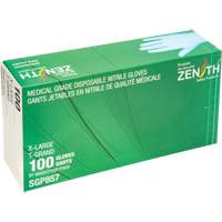 Gants jetables de calibre m&eacute;dical r&eacute;sistants &agrave; la perforation, T-Grand, Nitrile, 3,5 mils, Sans poudre, Bleu, Classe 2 Par Equipment