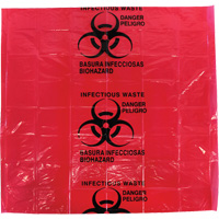 Dynamic Hazardous Waste Bags, Infectious Waste, 24" L x 24" W, 12 microns Par Equipment