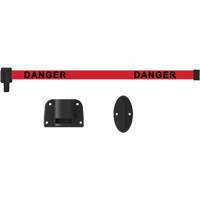 Plus Wall Mount Barrier System, Plastic, Screw Mount, 15', Red Tape Par Equipment