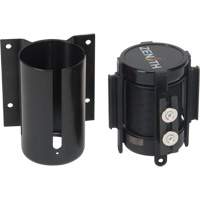 Barri&egrave;re &agrave; fixation murale avec ruban magn&eacute;tique, Acier, Fixation par vis, 7', Ruban Noir Par Equipment