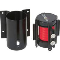 Barri&egrave;re &agrave; fixation murale avec ruban magn&eacute;tique, Acier, Fixation par vis, 7', Ruban Rouge Par Equipment