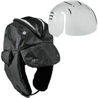 N-Ferno&reg; Zippered Trapper Hat with Bump Cap Insert, Polyurethane/Satin Lining, Medium/Small, Black Par Equipment