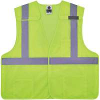 GloWear 8217BA Breakaway Mesh Safety Vest, High Visibility Lime-Yellow, Medium/Small, Polyester SGR371 | Par Equipment
