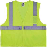 GloWear 8256Z Self-Extinguishing Safety Vest, High Visibility Lime-Yellow, Medium/Small, Polyester SGR375 | Par Equipment