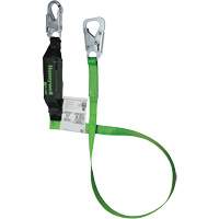 Longe rattachables Miller BackBiter, 6', Point d'ancrage &agrave; Mousqueton verrouillable, Mousqueton verrouillable aux jambes, Nylon/Polyester Par Equipment