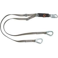 V-Series Tie-Back Lanyard, 6', Carabiner Center, Snap Hook Leg Ends, Nylon Par Equipment