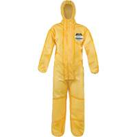 ChemMax&reg; 1 Coveralls, Polyethylene/Polypropylene, 4X-Large, Yellow Par Equipment