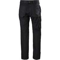 Pantalons d'entretien Oxford, Poly-coton, Noir, Taille 30, Entrejambe 30 SGU533 | Par Equipment